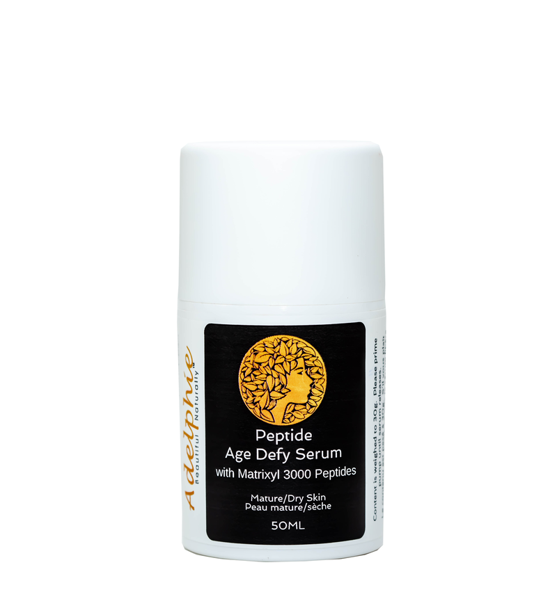 Peptide Age Defy Serum for the treatment of fine lines and under eye dark circles